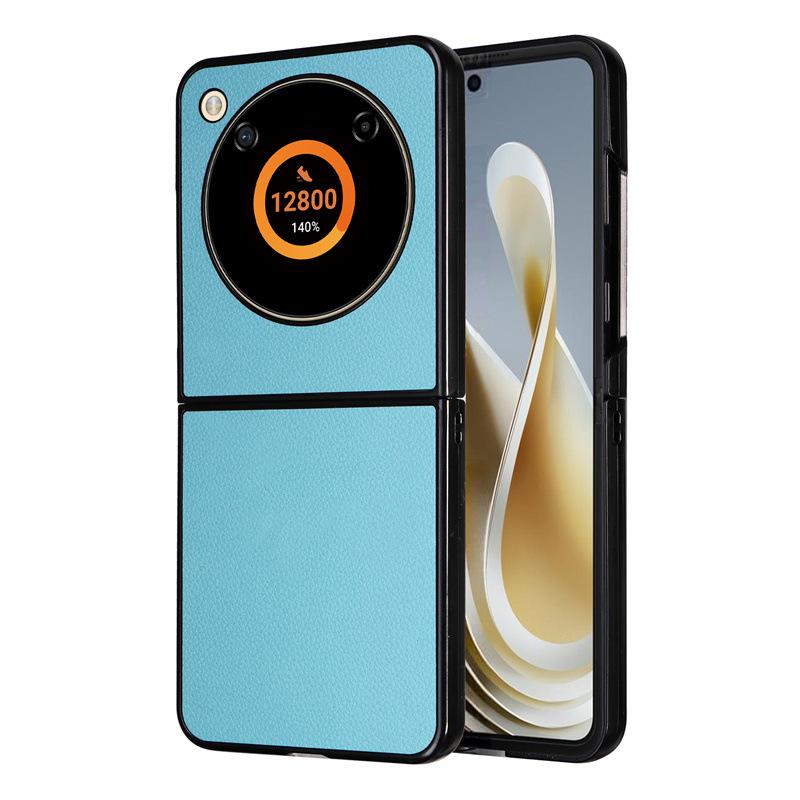 

Чохол для телефону ZTE nubia Flip PC + шкіряна протиударна захисна кришка проти падіння for ZTE nubia Flip світло-синій колір