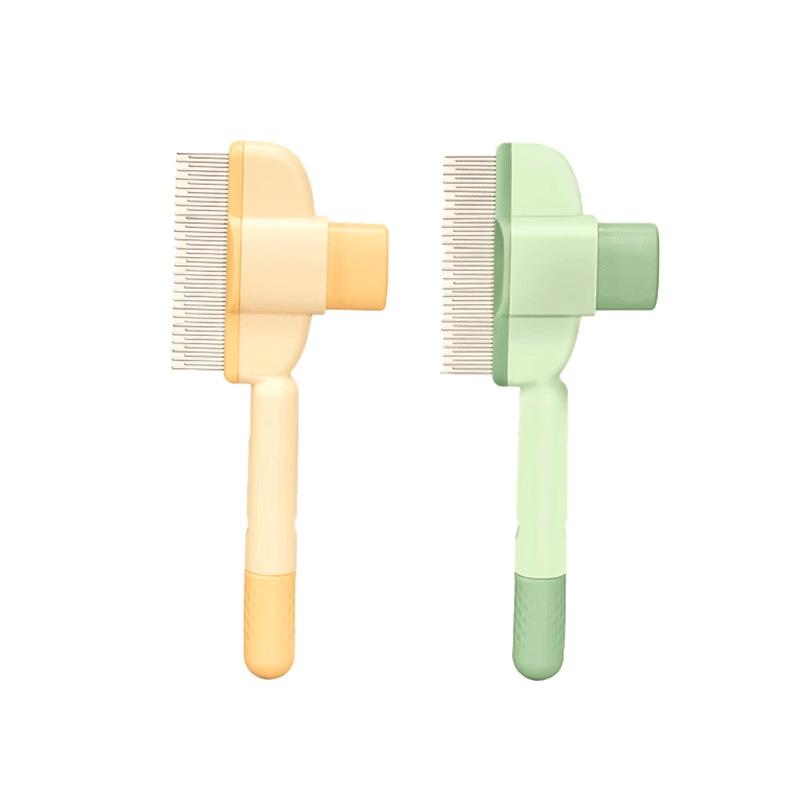 Cat Self-cleaning Needle Comb Dog Hair Removal Brush Pet One-click Hair Removal Row Comb Stainless Steel Teddy Dog Comb Cat Supplies