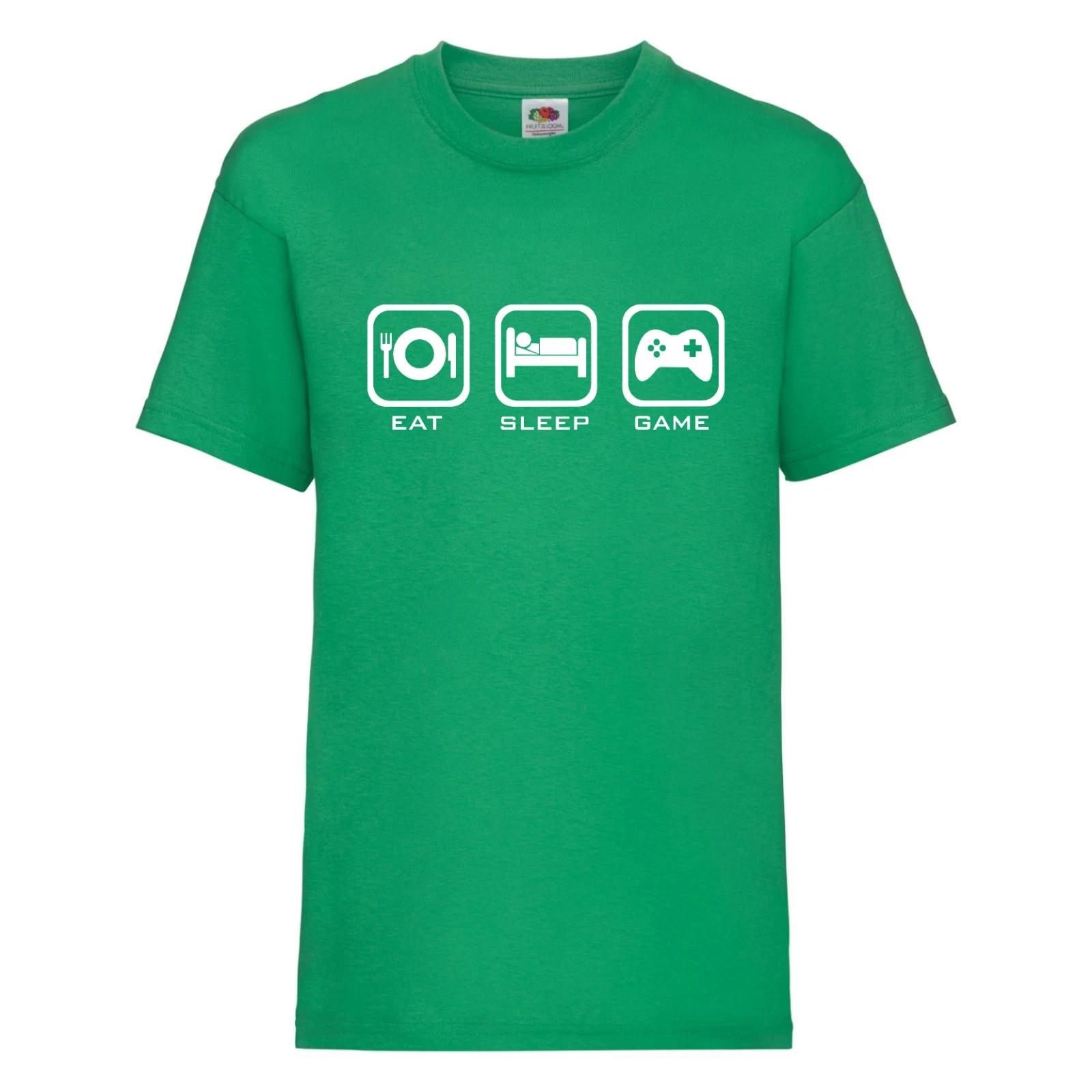 Eat, Sleep, Game - Kids Gaming T-Shirt, Christmas Gift for Gamers/Gaming Fans S