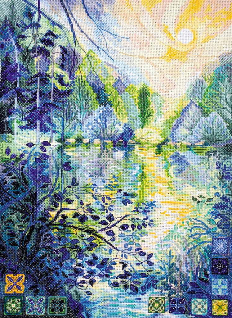 Cross Stitch Kit Abris Art Dawn Over the River