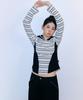 Peulleoti Striped Panel Hoodie (Black)