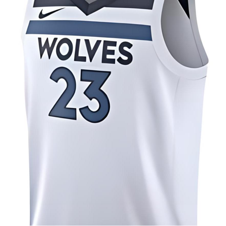 Nike X NBA Collaboration SW Fan Edition Minnesota Timberwolves Jimmy Butler 23 Breathable Basketball Jersey Men jersey White Blue 864431-102