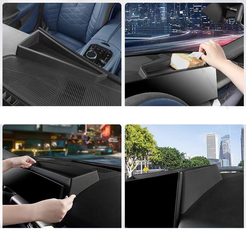 For BMW 5 Series i5 G60 2024 Central Control Navigation Behind Screen Storage Box Dash Organizer Tray Accessories