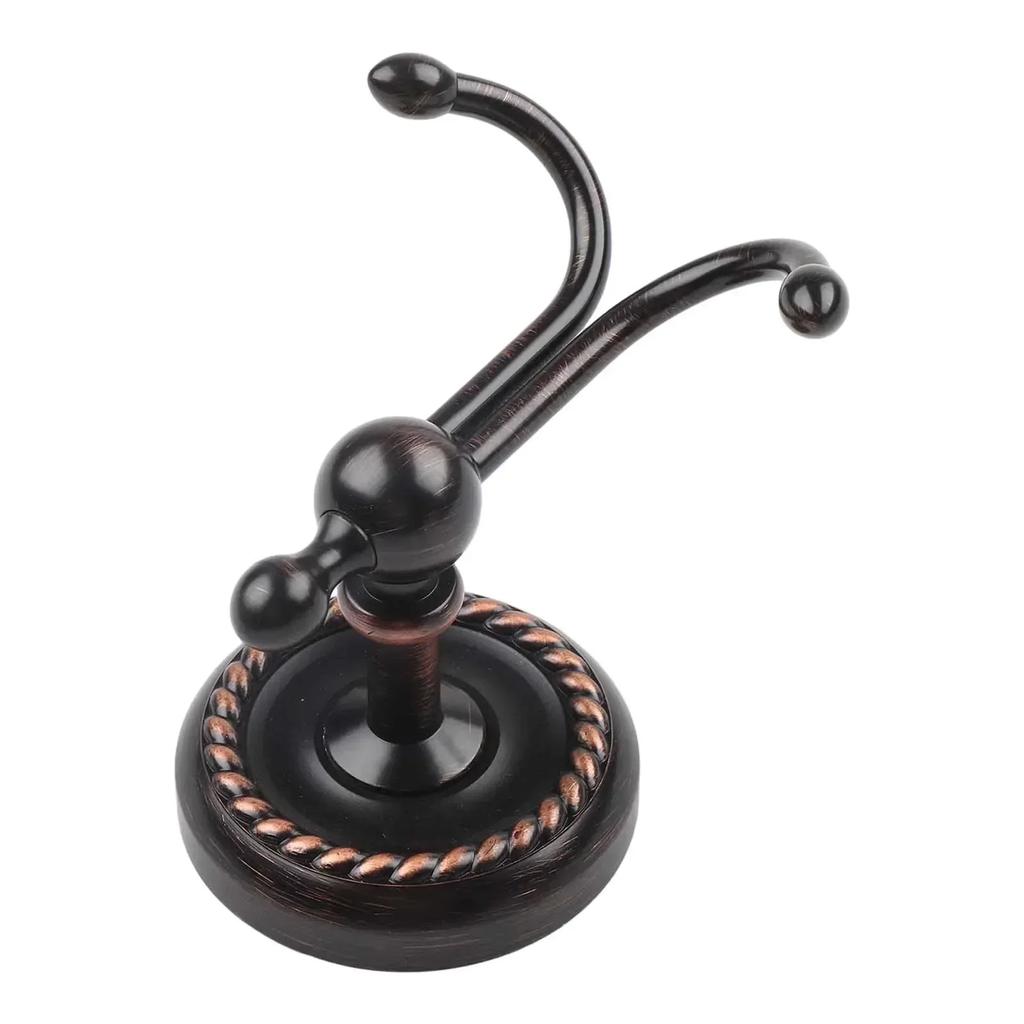 Brass coat hook with black bronze finish for bathroom and kitchen reliable and solid with installation hardware