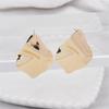 New Exaggerated Irregular Metal Piece Dangle Earrings for Women Uneven Folded Gold Color Metal Hanging Earrings brincos