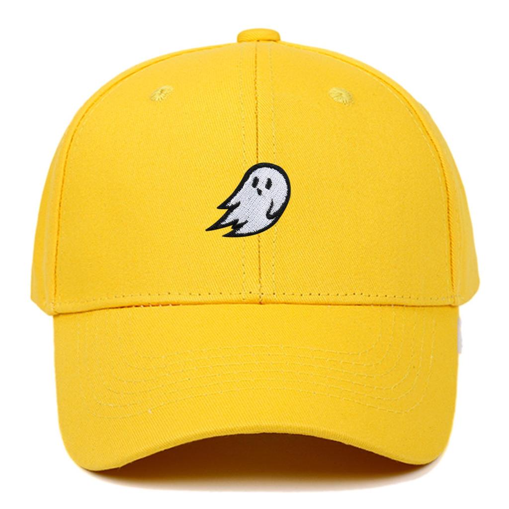 Ghost Embroidery Baseball Cap - Unisex Summer Sports Hat, Custom Logo, Various Colors
