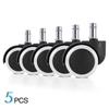 NAIERDI 5pcs Universal Mute Wheel 2" Office Chair Caster Replacement Casters Swivel Rollers 360 Degree Furniture Wheel Hardware