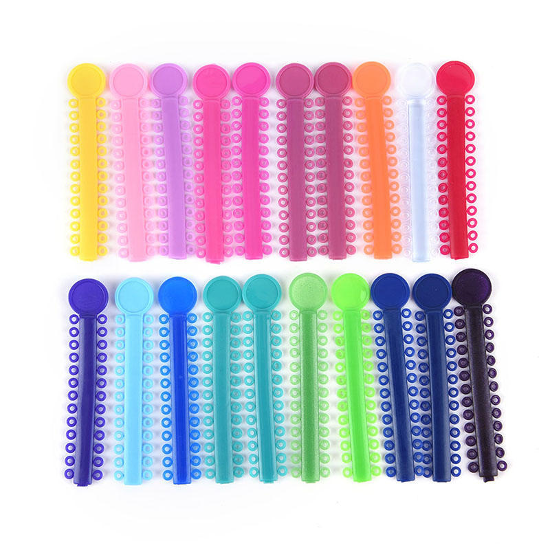20Pcs 1Pack Dental Ligature Ties Orthodontics Elastic Rubber Bands Multi Colour