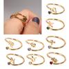 Unique Zircon Constellations Rings Adjustable Finger Rings Fashion Open Rings Statement Jewelry Simple Knuckles Rings