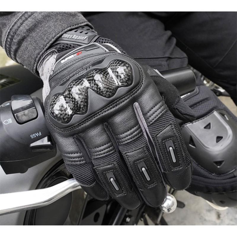 Mens Motorcycle Gloves Summer Breathable Anti-Slip Crash Protection Cycling Protective Gear Safety Riding Off-Road