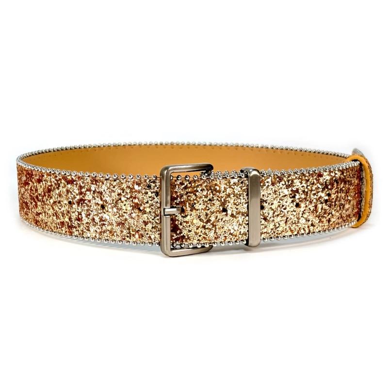 

Glittering Pin Buckle Belt for Women Girl Sequins Bead Trim Belt for Evening Party Dresses New Year Party Waist Decors золотий