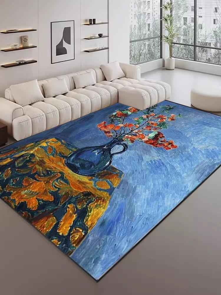 

Креативный абстрактный ковер для гостиной, складной, машинная стирка, кофейные столики, спальня, плюшевый коврик, художественный ковер с граффити 40x60cm