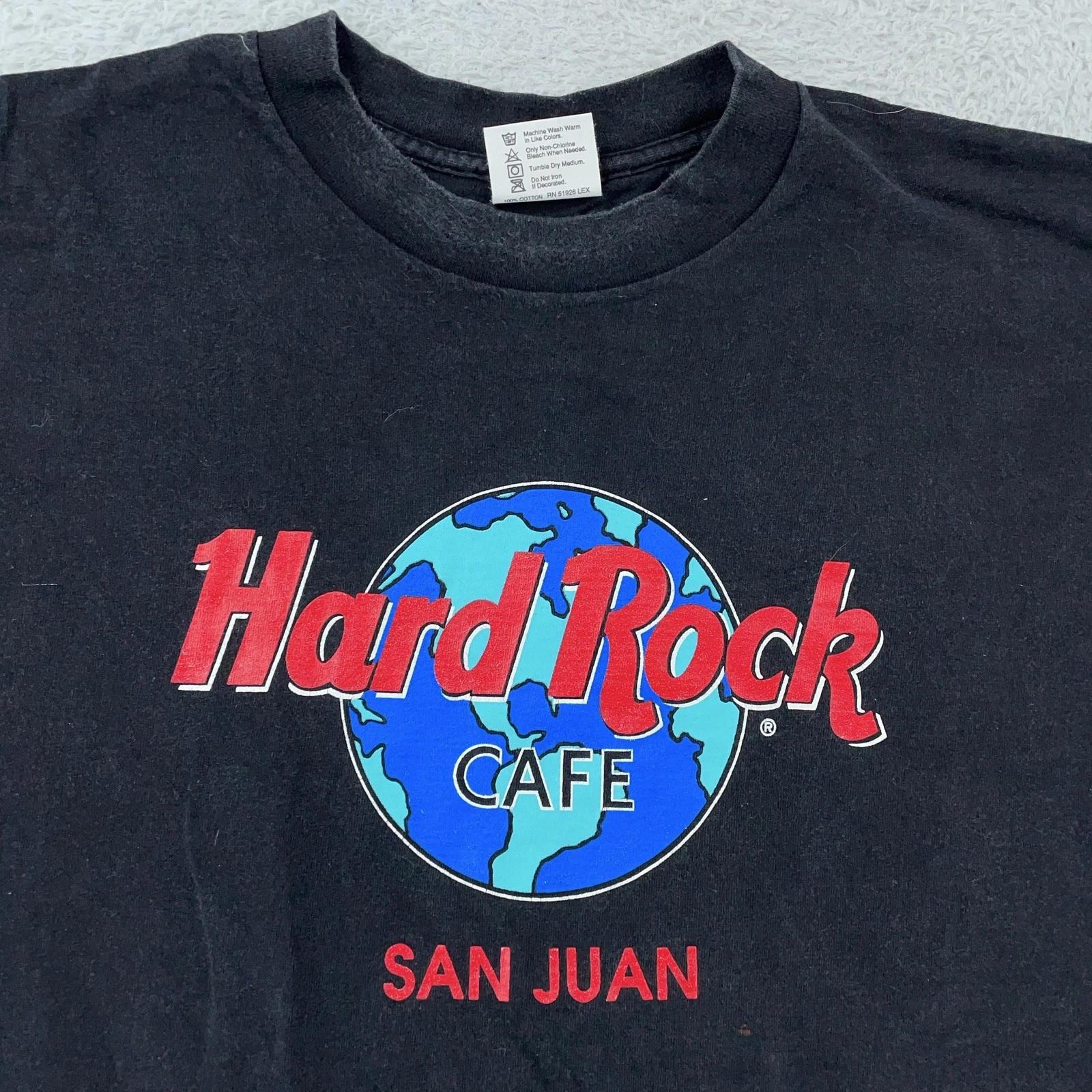 

Vtg 90s Hard Rock Cafe San Juan Puerto Rico Shirt Mens L/XL Made in USA Tee 2XL