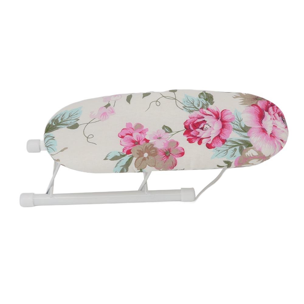 Foldable Sleeve Ironing Board Portable Mini Mini Ironing Rack Desktop Peony Pattern Portable Sleeve Panel Travel Ironing