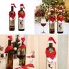 Christmas Bottle Wrap With Nonwoven Fabric Scarf And Hat For Home Holiday Display