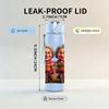 1PC Two Elderly Old Ladies Portrait Print 750ml Color Plastic Sports Water Bottle Leakproof Flip Straw Lid Suitable for Sports Office Home Use