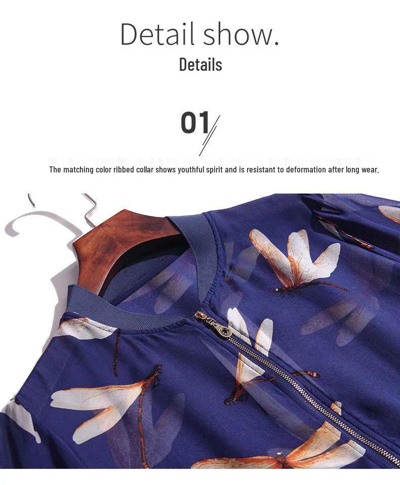 Middle-aged Women's Trendy Chiffon Cardigan: Lightweight, Long Sleeve, Sun Protection Jacket