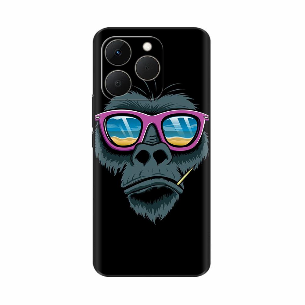 For Realme 15T 5G Case Soft Silicone Bumper Cartoon Flower Skull Painting Back Cover For Oppo Realme 15T 15 T Phone Cases Funda