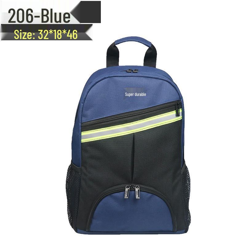 Multifunctional Double Shoulder Tool Backpack, Wear-Resistant Canvas, Large Capacity, Portable Electrician's Repair Bag