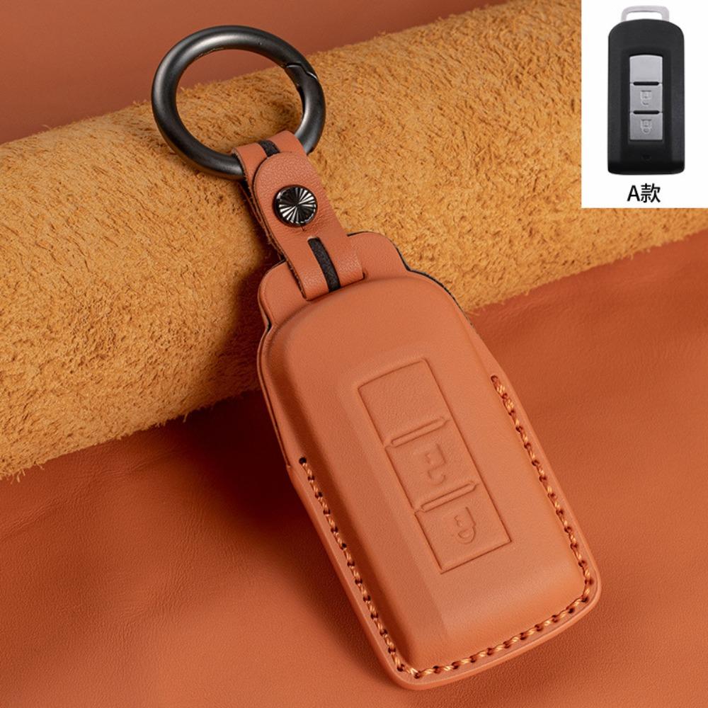 Genuine Leather Key Cover for Mitsubishi Outlander ASX Pajero Sport Eclipse Cross Premium Key Case