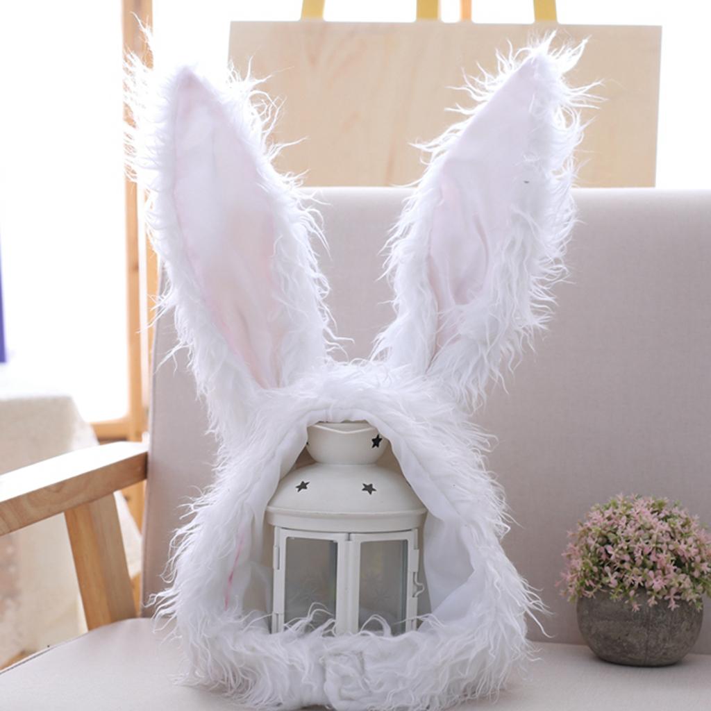 Cute Girls Hat Plush Rabbit Bunny Ears Hat Earflap Cap Kids Adults Warm Headgear Hats Party Costume Fancy Dress Headwear