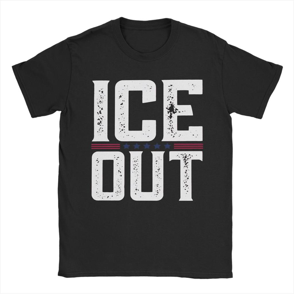 Unisex Unisex Print Ice Out Anti Ice Minneapolis Abolish Ice Tee T Shirt Cotton Tshirts Clothing