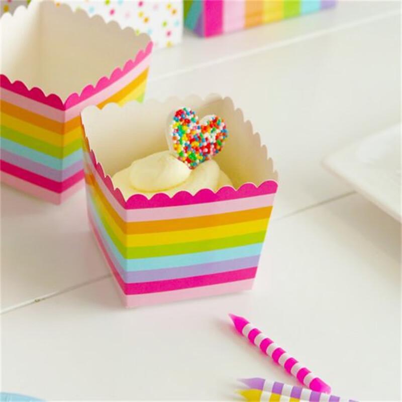 Pabei Colorful Striped Popcorn & Cake Boxes