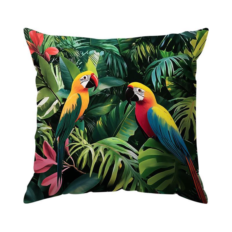 Home Decor Exotic Jungle Animals Pattern Throw Pillow Pattern Cushion Cover Suitable for Sofa Bedroom Car Pillow Cover