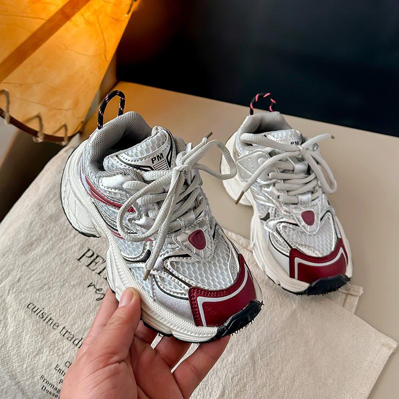 

Girls sports shoes 2025 autumn new children s dad shoes medium and older children s casual shoes soft-soled running shoes student shoes 28