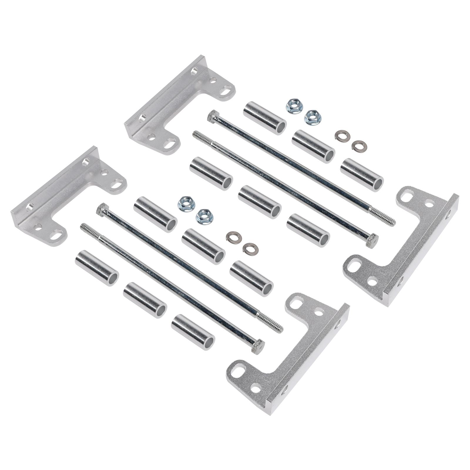 

551532 Remote Mount Coil Relocation Brackets D580 D510C For LS LSX LS LS1 Swap срібний