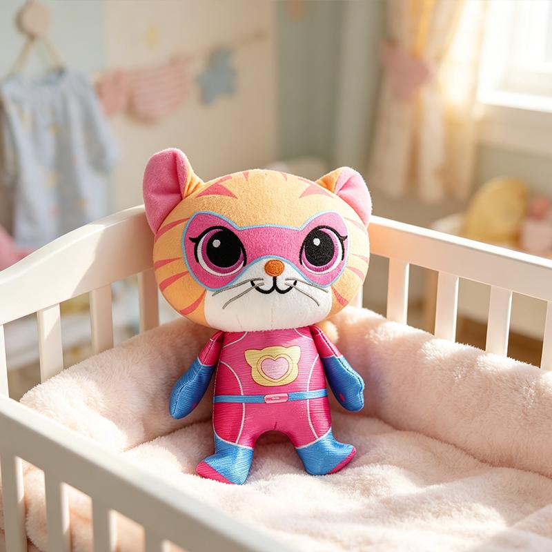 Super Hero Cat Plush Dolls Set Of 4 Styles Soft Stuffed Kitten Toy With Mask Hero Outfit Cute Animal Collectible Plush Figure