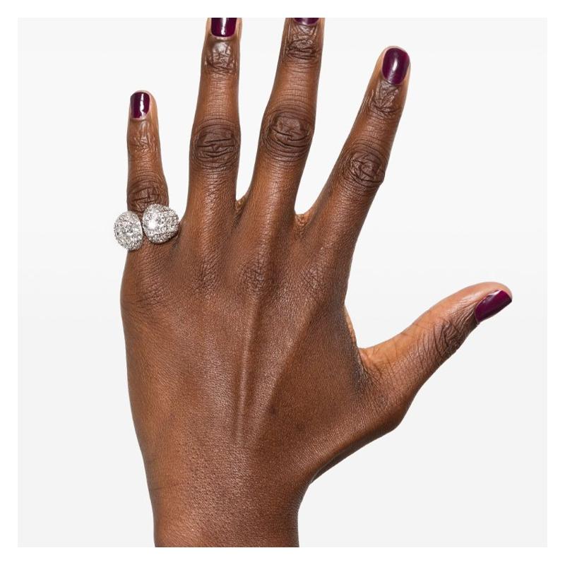 Swarovski Sublima pavé cocktail brass rhodium-plated ring women's silver 5702417