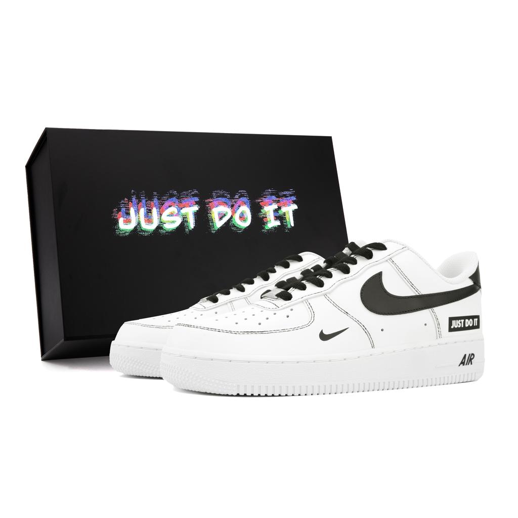 Nike Air Force 1 Low top Skateboard Shoes Men's Unisex, Black And White 315122-111(Team18-)