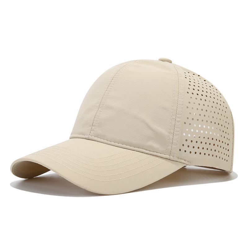 Cap Light Plate Large Brim Baseball Cap Fashion Quick-Drying Mesh Hat Outdoor Sunshade Sun Hat Print Embroidery
