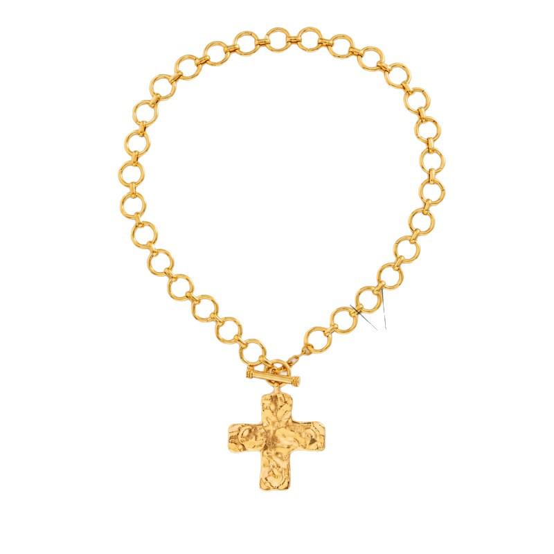 European & American Punk Metal Cross Chain Necklace - Hip Hop Design