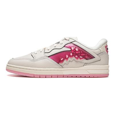 Li Ning We I Pro Sicecream Comfortable Versatile Shock Absorbing Wear Resistant Low Top Skate Shoes Unisex Skate Shoes Off-White Pink AECU043-4