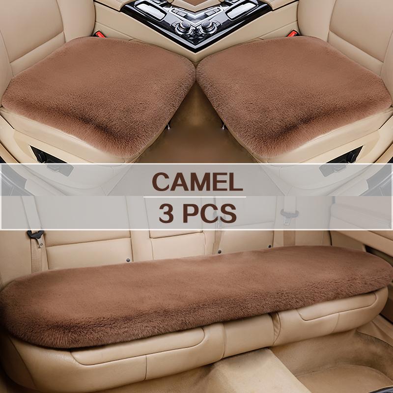 3PCS Plush Seat Cover Cushion For Volkswagen Passat B5 B7 B8 Golf 4 5 6 7 New Polo 6R Warm Soft Winter Accessories Interior