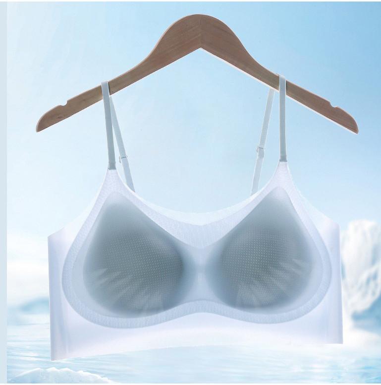 Biustonosz bezszwowy z jedwabiu lodowego dla kobiet bez stalowych kółek Bielizna oddychająca Bielizna w dużych rozmiarach
