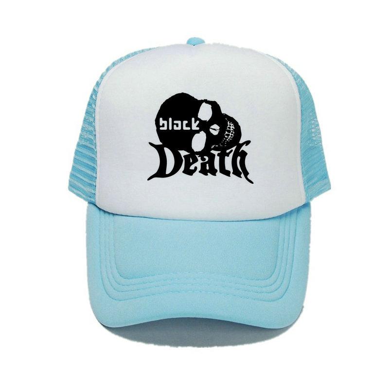Der schwarze Tod-Sommerhut, mittelalterliches Leben, Überleben, Spiel, Hüte, Kappe, Unisex, gefallener Schädel, Trucker-Kappe, grausame Krankheit, Baseballkappe, YY462