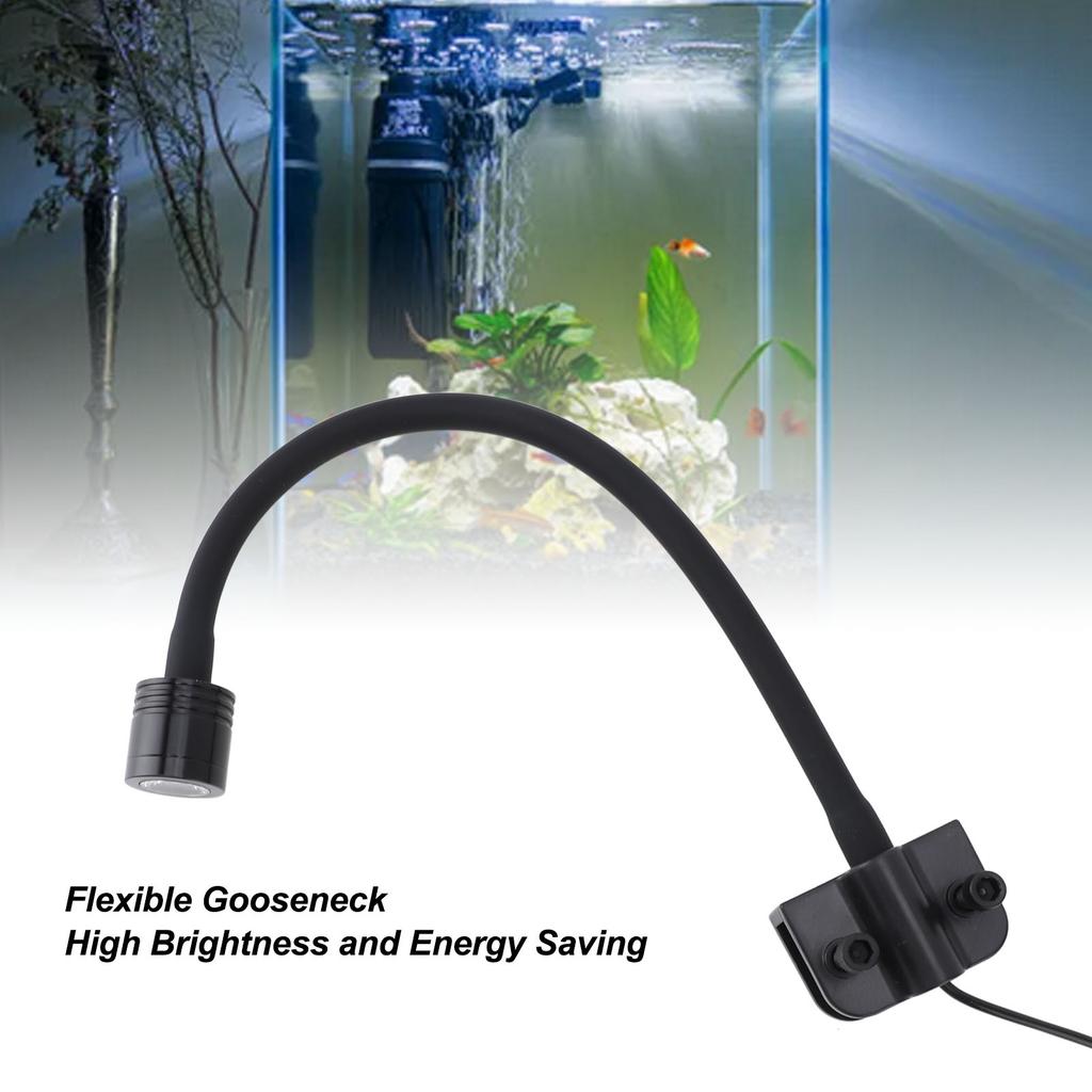 Aquarium-Klip-Leuchte Kleine LED-Klemme Aquarium-Licht für 3-6 Gallonen Süßwasser- und Salzwasseraquarien Hohe Helligkeit Neutrales Licht