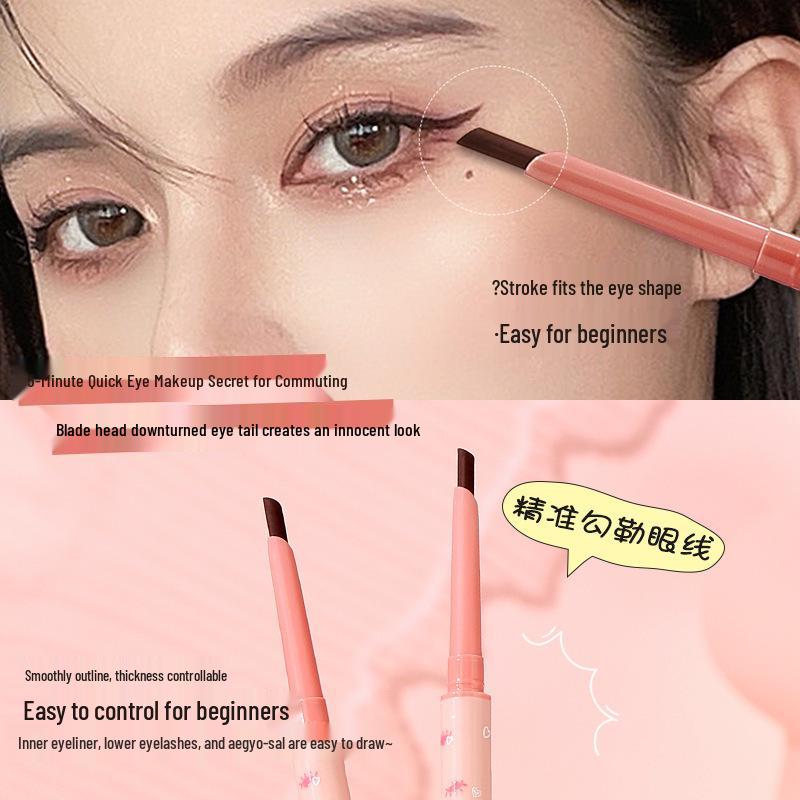 Mingxi Zhi Doppelseitiger Wasserdichter Eyeliner Gelstift – Wischfest, Langanhaltend & Schweißresistent für Anfänger.