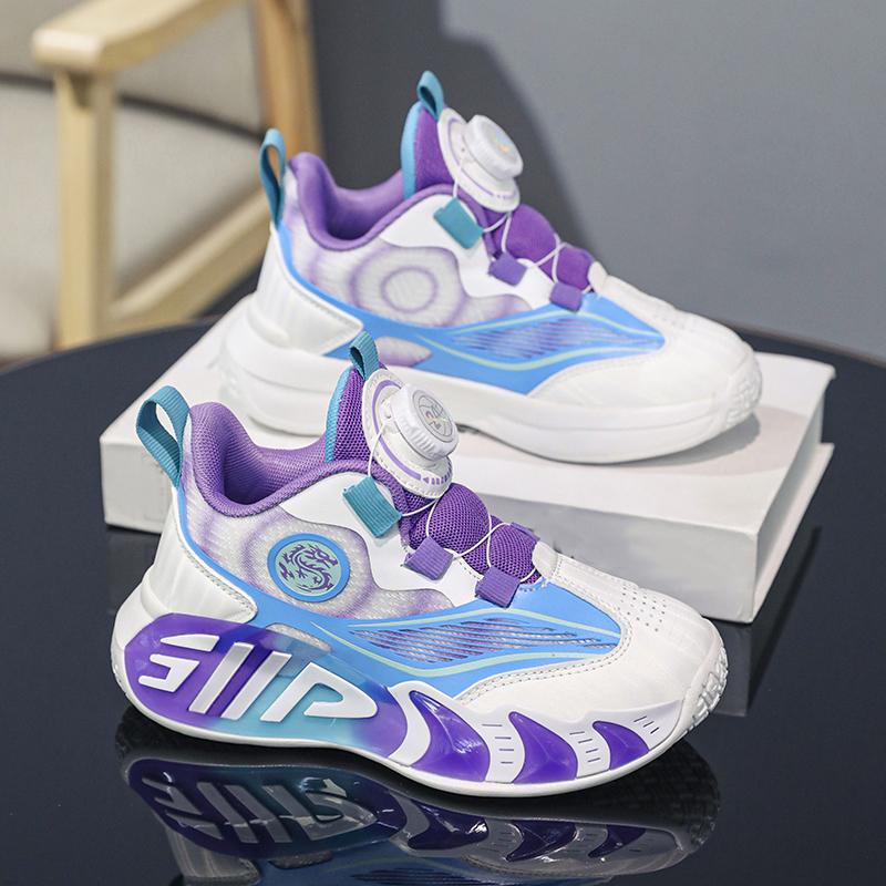 28-40 Kinder Übergröße Bequeme Atmungsaktive Modische Sport- und Freizeitschuhe High Top Basketballschuhe