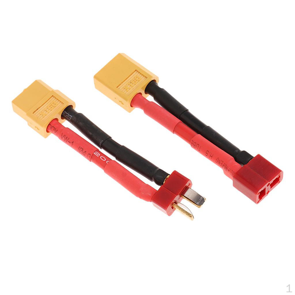 

Pair of Connector Male/Female Adapter for RC Battery 14AWG