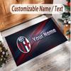 Personalized Crystal Velvet Carpet Bologna FC Pattern Non Slip Floor Rug