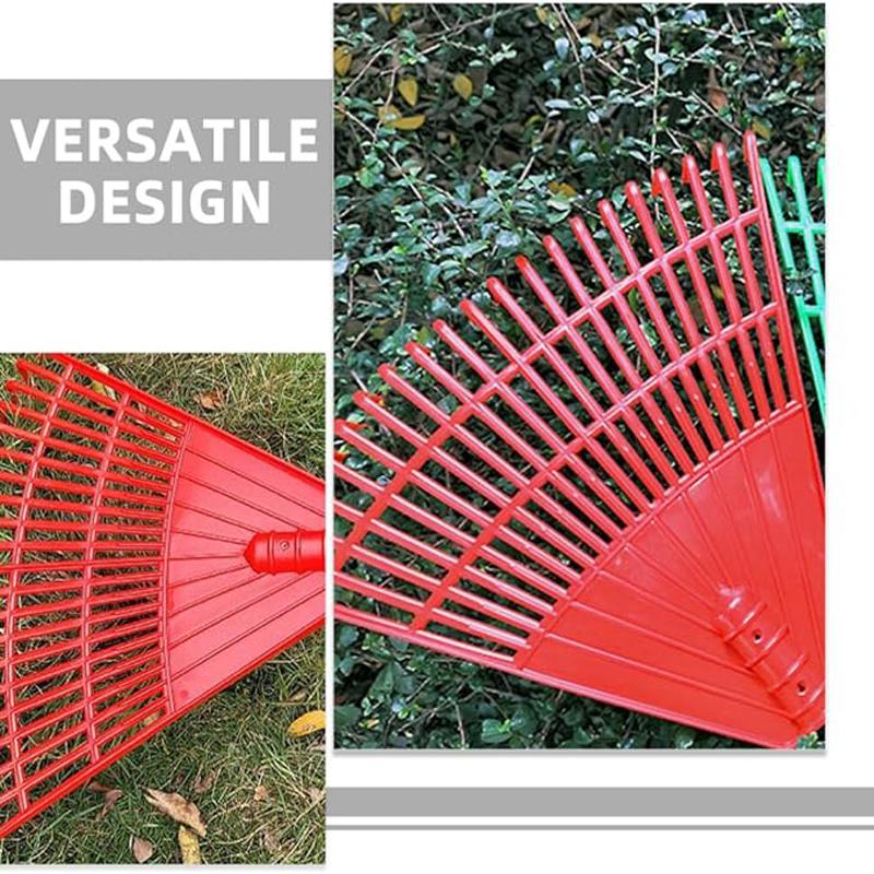 Laubbesen für den Garten, Kunststoff-Rechenkopf, Strauch- und Grasbesen, Ersatz-Rechenkopf für den Garten, Grasreinigungswerkzeug für Gartenarbeit und Camping, Sammeln von Laub und Abfall