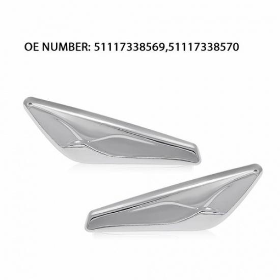 Pair For BMW x3 x4 F25 F26 Chrome Front Side Fender Finisher Trim Right & Left