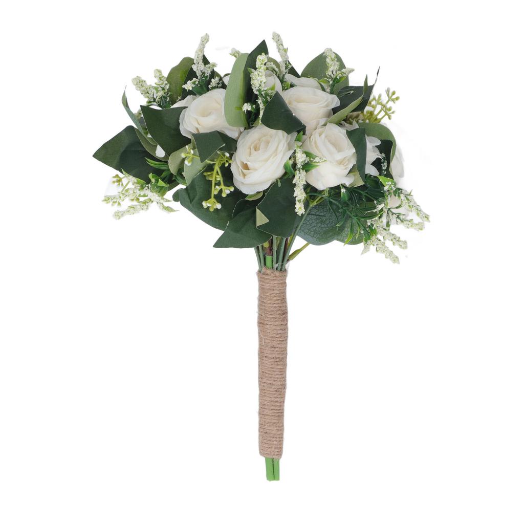 Wedding Bouquet Artificial Fake Flower Bouquet Romantic Bridal Hand Bouquet for Celebration Ceremony