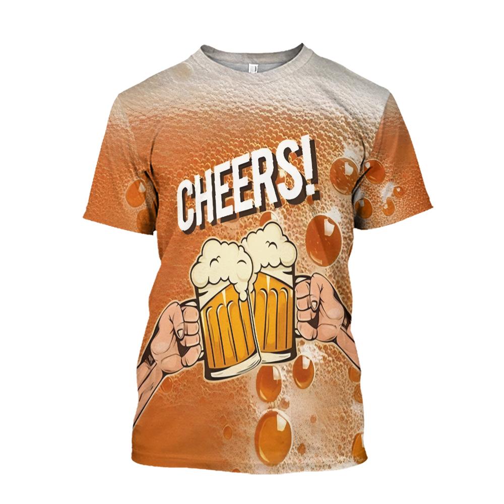 

Футболка мужская Oktoberfest Футболки с 3D-принтом на тему пива Повседневная футболка Harajuku с коротким рукавом Мужская одежда больших размеров Топы Одежда в стиле хип-хоп 6XL