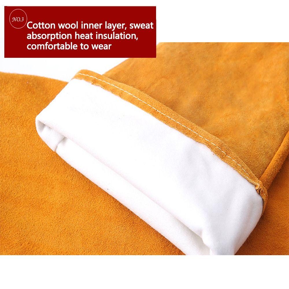 Flexible Outdoor Welding Gloves Lengthen 60cm Leather Working Gloves Outdoor Activities