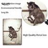 Toilet Animal Funny Metal Tin Signs Home Bathroom Wall Art Decoration Public Lavatory Plaques Restroom Plate Background Poster